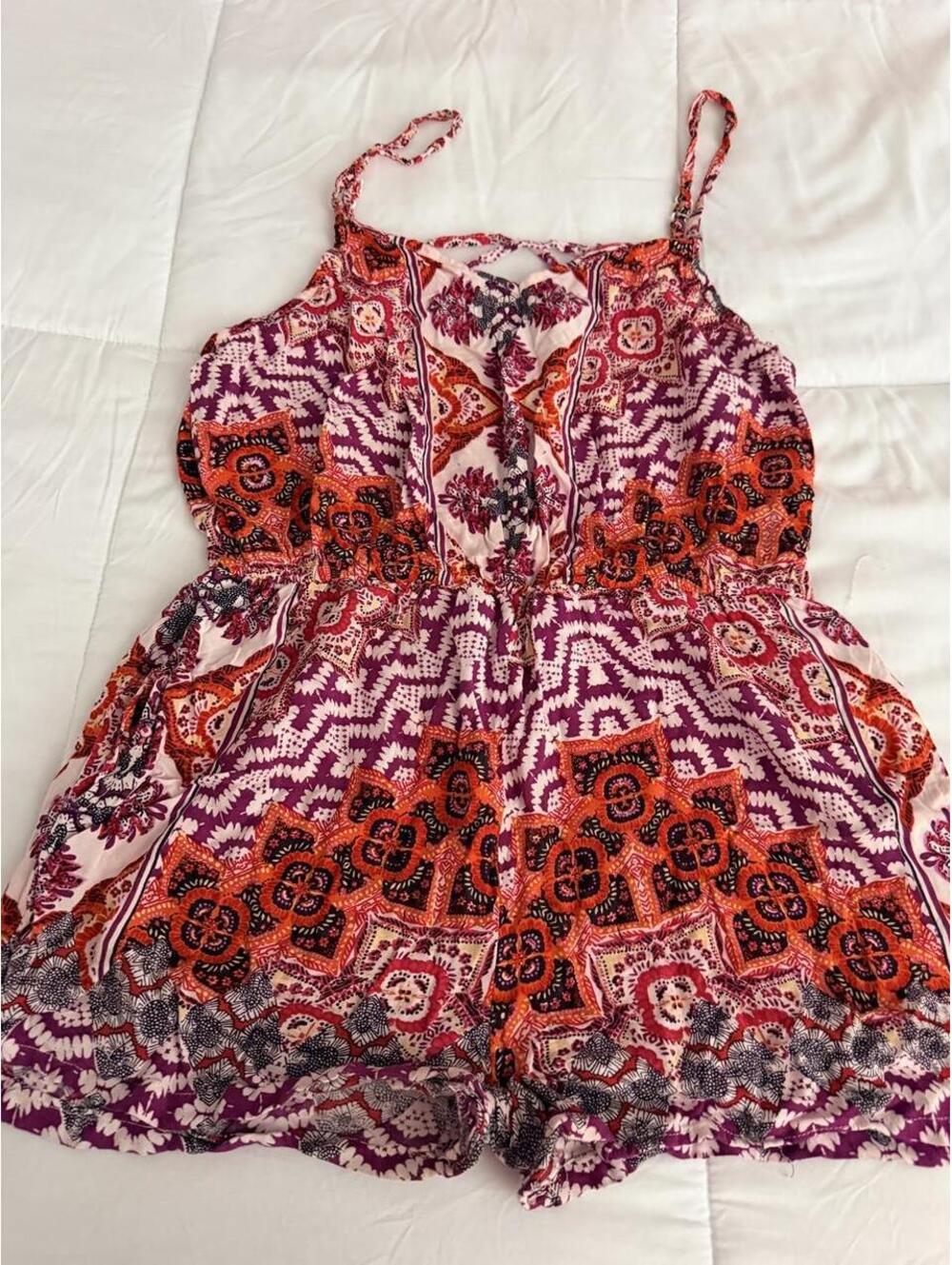 Women's Multi and Pink Playsuit-romper